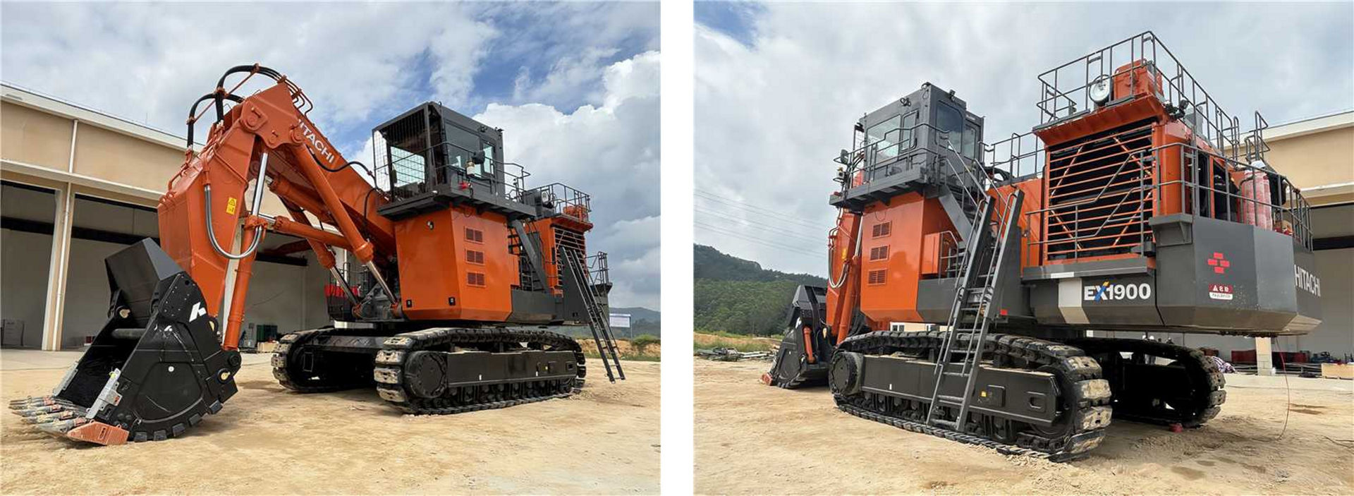 交付现场的EX1900-6超大型液压挖掘机