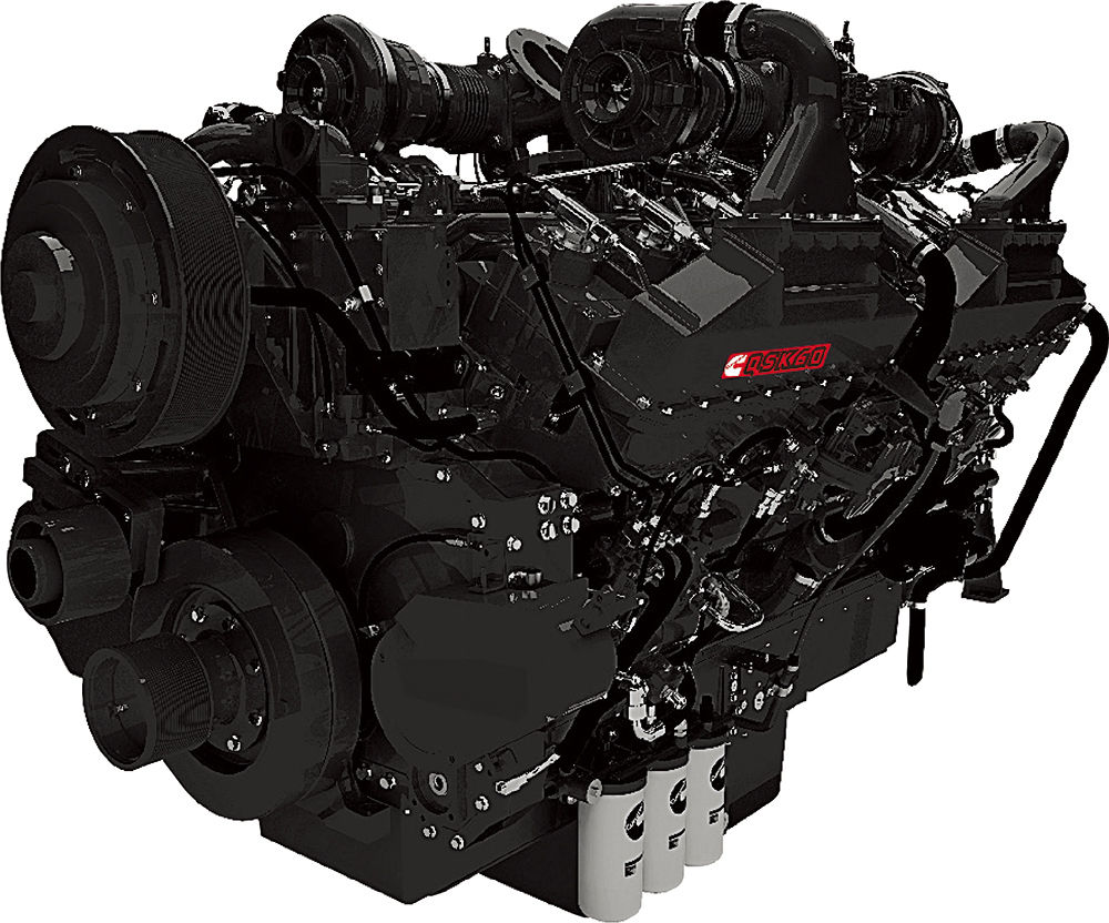 【名称】康明斯QSK60，【总功率】 2×1 450 kW(1 971 PS)